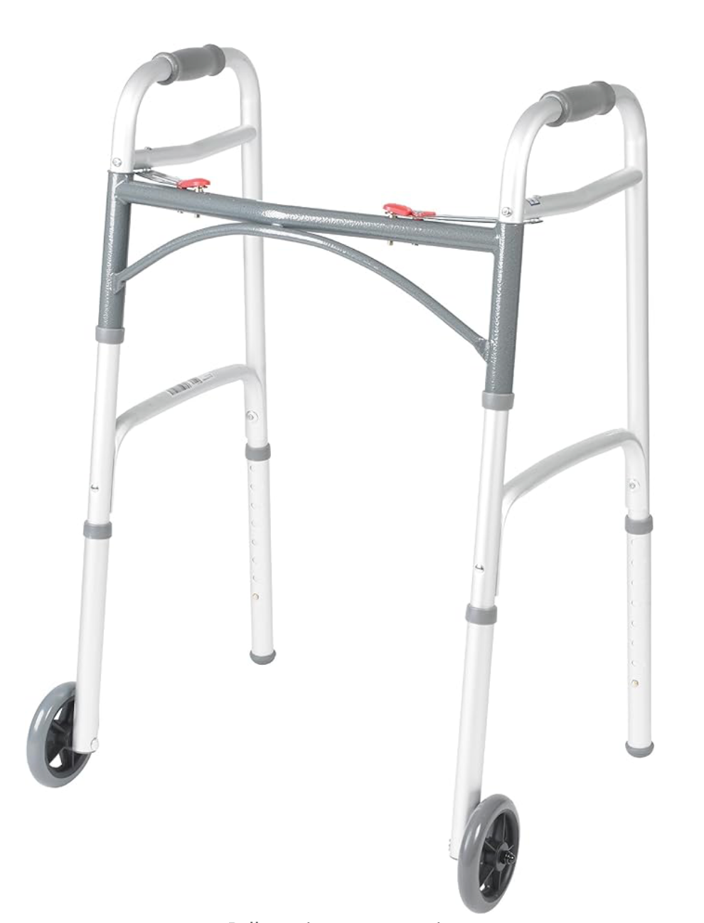 Drive Medical 10210-1 2-Button Folding Walker with Wheels (FREE SHIPPING)